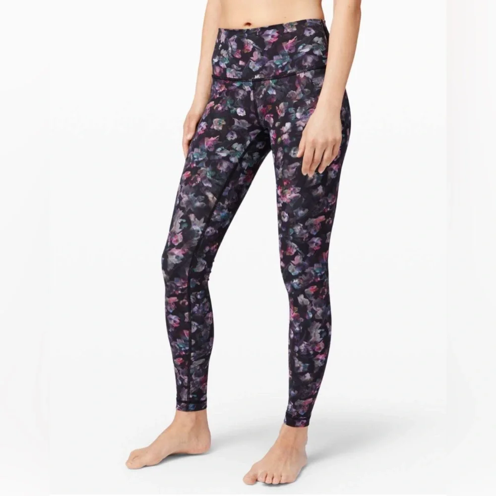 Lululemon Wunder Under High-Rise 28” Tight in Floral, size 2 - Picture 4 of 12